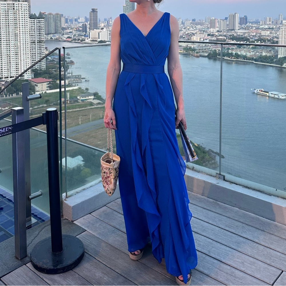 Tiered ruffled dress for wedding guest